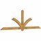 Ekena Millwork Redmond Rough Sawn Timber Gable Bracket, Western Red Cedar, 96"W x 32"H x 2"D x 4"F, 8/12 Pitch GBW096X32X0204RED00RWR - alternate 4